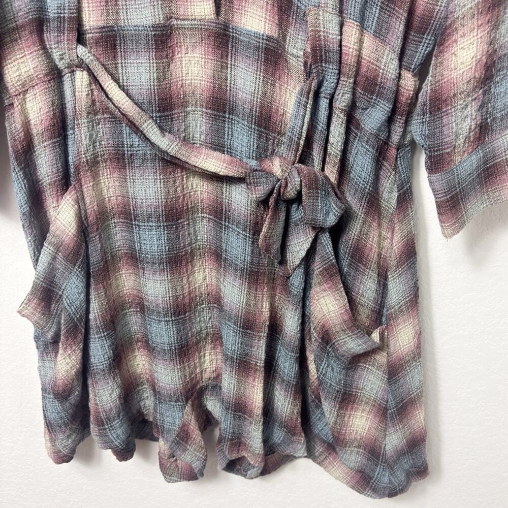 FREE PEOPLE BEFORE I LET YOU GO WOMEN ROMPER IN VINTAGE PLAID SIZE SMALL - Picture 3 of 8